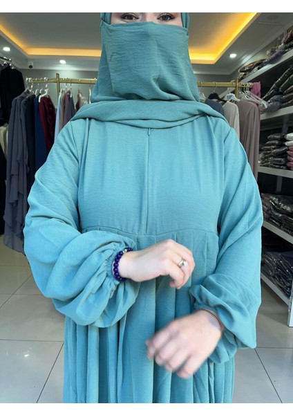 Tesettür Ayrobin Elbise ve Sufle Takım