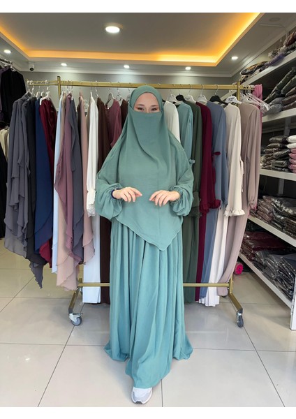 Tesettür Ayrobin Elbise ve Sufle Takım fiyatları