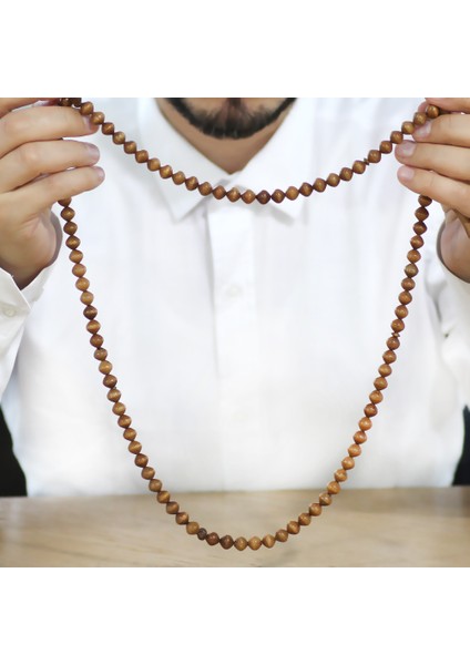 Sistemli Istanbul Kesim Kahverengi 99 Taneli Mango Ağacı Namaz Tesbihi modelleri