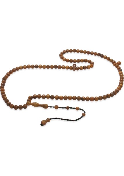 Sistemli Küre Kesim Kum Saati Tasarım Imameli Kahverengi 99 Taneli Kuka Namaz Tesbihi