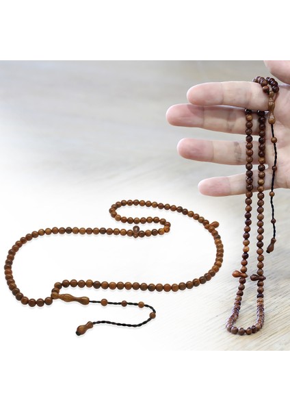 Sistemli Küre Kesim Kum Saati Tasarım Imameli Kahverengi 99 Taneli Kuka Namaz Tesbihi fiyatları