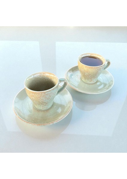 Homeinn Rustik Dokulu 2’li Seramik Kahve Fincan Takımı – Doğal Tonlarda, El Işçiliği Görünümlü Modern Set fırsatları