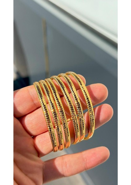 4.50 gr (Gram) Dorikalı Aynalı Şarnel Bilezik Yatırımlık Işçiliksiz 22(916) Ayar Altın (6,2 Ölçü)