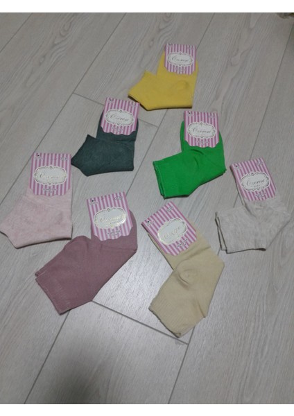 Kadın 6'lı Cotton Patik Karışık Renk Çorap modelleri