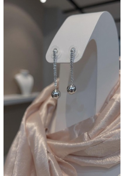 Zila Zirkon Taşlı Tasarım Vip Küpe