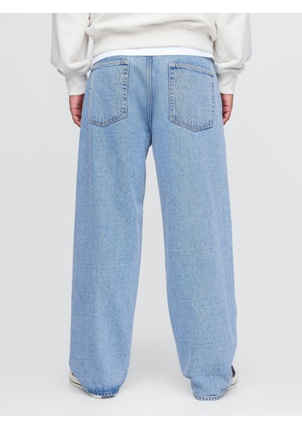 Erkek Açık Mavi Extra Baggy Jean Pantolon