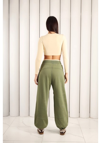 Kadın Yeşil Lastik Paça Eşofman Altı | MSC2617 fırsatları