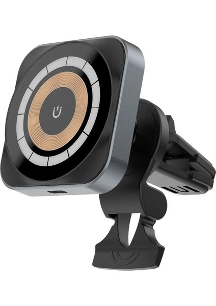 TCH01 15W Magsafe Manyetik Kablosuz Araç Içi Şarj Cihazı 360° Dönebilen iPhone Samsung Uyumlu