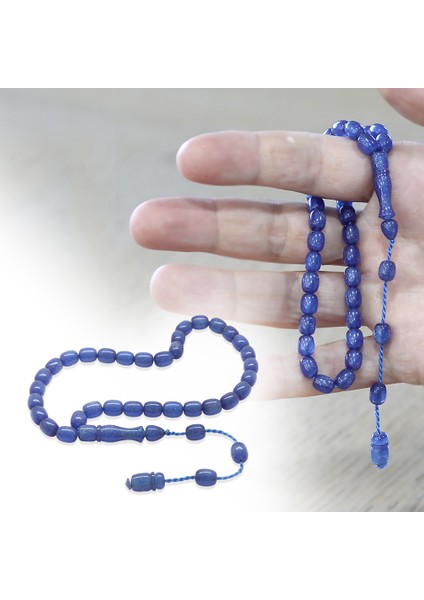 Sistemli Küp Kesim Bilek Boy Sedefli Mavi Ateş Kehribar Tesbih fiyatları