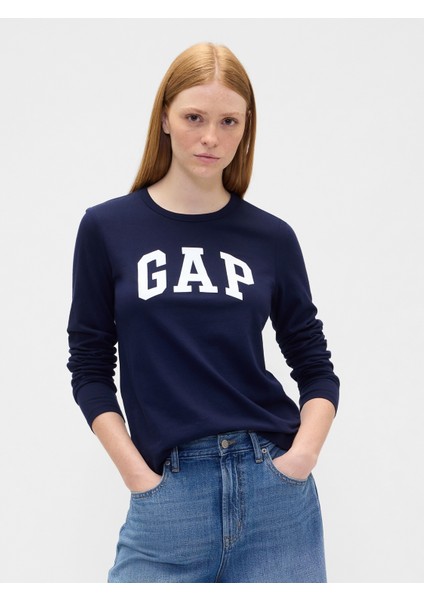 Kadın Lacivert Favorite Gap Logo T-Shirt