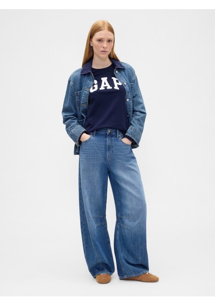 Kadın Lacivert Favorite Gap Logo T-Shirt indirimleri