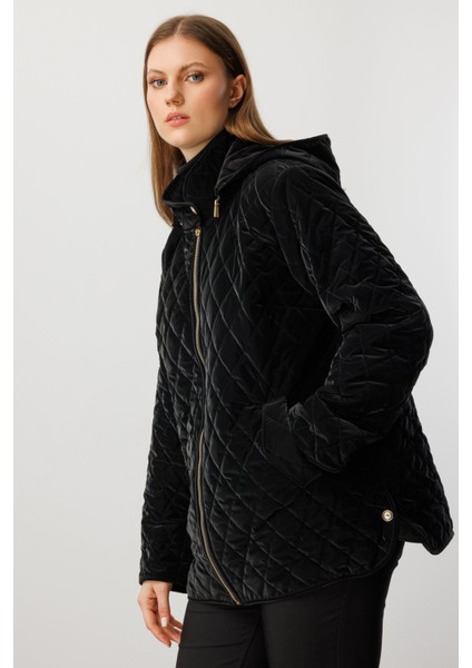 Kadın Büyük Beden Kapitone Şişme Mont 6805 Siyah fiyatları