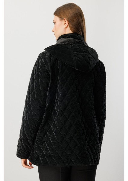 Kadın Büyük Beden Kapitone Şişme Mont 6805 Siyah fırsatları