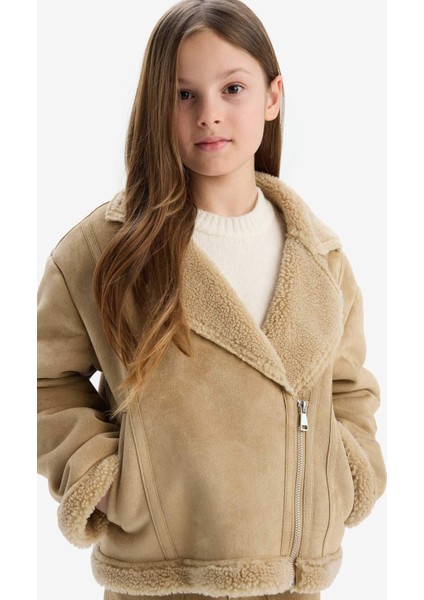 Kız Çocuk Ceket Yaka Pelüş Astar Mont C4980A825AU