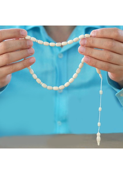 Sistemli Tombul Kapsül Kesim Naturel Renk Deve Kemiği Tesbih fırsatları