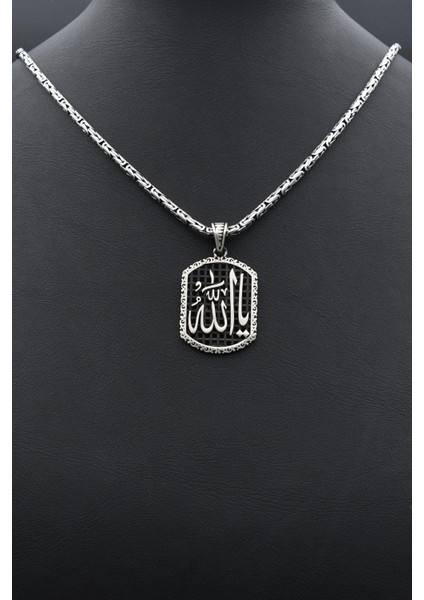 Ya Allah Yazılı 925 Ayar Gümüş Kolye Kral Zincir 2mm 902429 fırsatları
