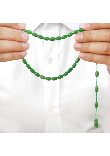 Sistemli Özel Kesim Zümrüt Yeşil Sıkma Kehribar Tesbih fırsatları