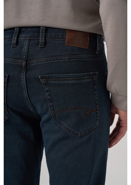 Erkek Haki Denim 5 Cep Slim Fit Jean Kot Pantolon fırsatları