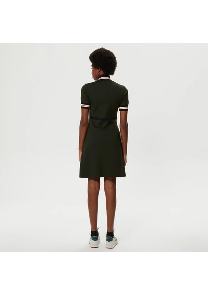 Kadın Flare Fit Renk Bloklu Haki Elbise fiyatları