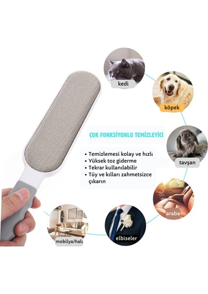 Tüy/kıl Temizleme Fırçası-Kedi/köpek Kılı Temizleme Fırçası-Çift Taraflı Tüy Toplayıcı fiyatları
