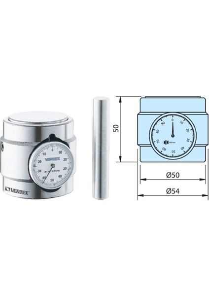 50MM Vertex Manyetik Saatli Yükseklik Hizalama (A)