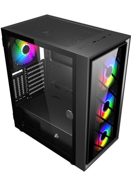 Ontech - 1st Player Ar7-G Siyah 750W 80+ Sılver Atx 3.1 Argb 4X12CM Fan Temperli Cam USB 3.0 Atx Kasa modelleri