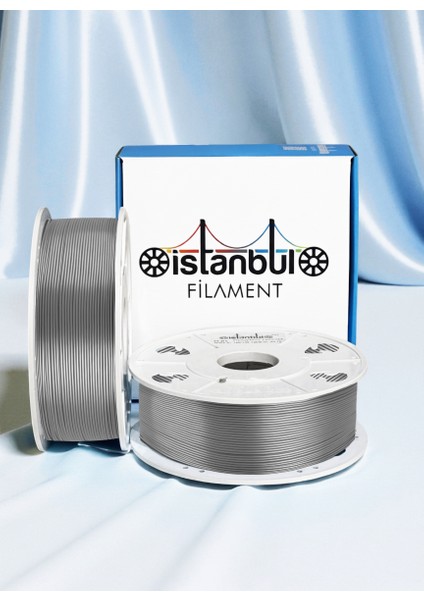 3D Baskı Pla Silk+ Gümüş Parlak Filament 1 kg Ø 1,75MM ± 0,05 mm