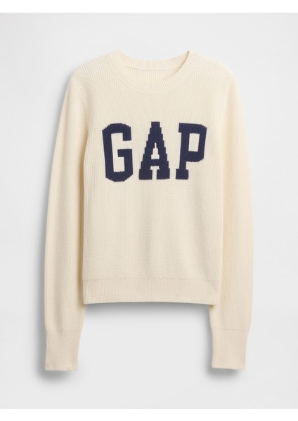 Kadın Beyaz Gap Logo Intarsia Kazak fiyatları