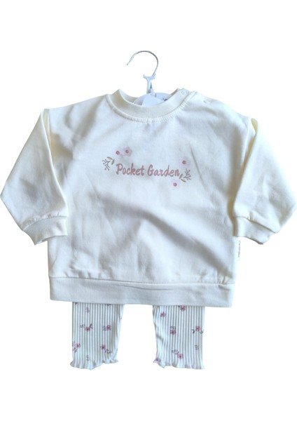 Laura Baby Çiçek Desenli Kız Bebek Çocuk Alt Üst Taytlı Takım modelleri