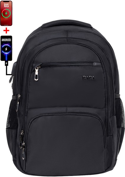 Erkek Sırt Çantası Okul Iş Günlük Kullanım USB Girişli Ortopedik Sırt ve Omuz Askısı 14-15,6 Inç fiyatları