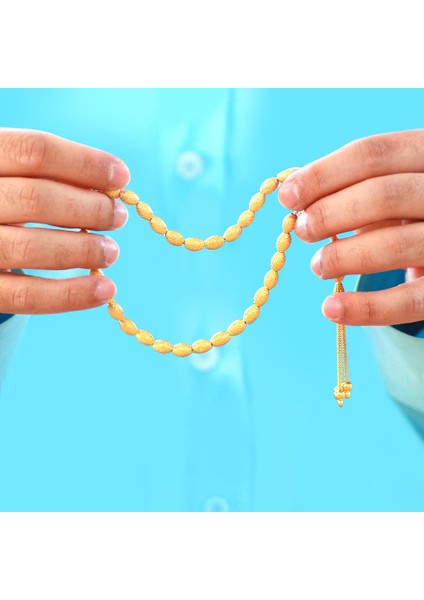 3 Lü Kamçı Püsküllü Greek Tasarım Arpa Kesim Altın Renk 925 Ayar Gümüş Tesbih indirimleri