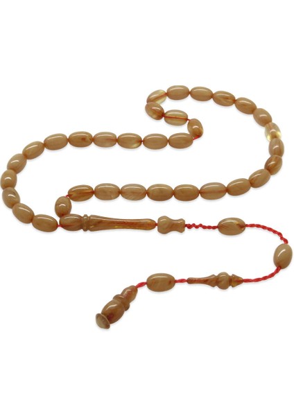 Sistemli Arpa Kesim Mini Boy Duman Grisi Ateş Kehribar Tesbih