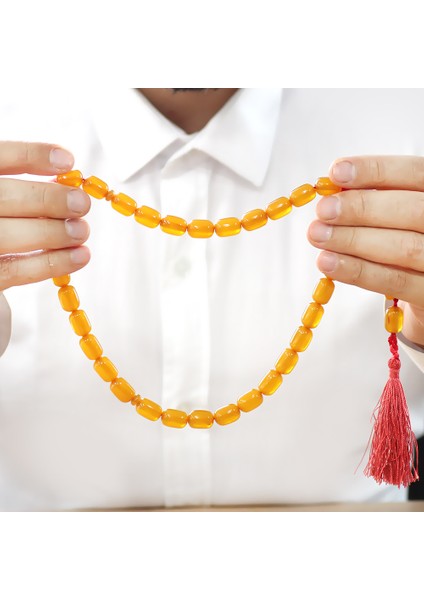 Osmanlı Saray Püsküllü Sarı Çubuk Sıkma Kehribar Tesbih Maxi Boy Kapsül Kesim modelleri