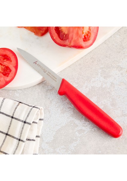 Daily Tırtıklı Meyve Bıçağı Kırmızı 9 cm