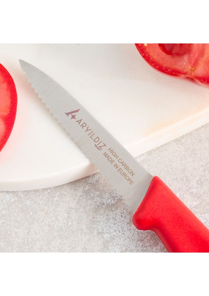 Daily Tırtıklı Meyve Bıçağı Kırmızı 9 cm fiyatları