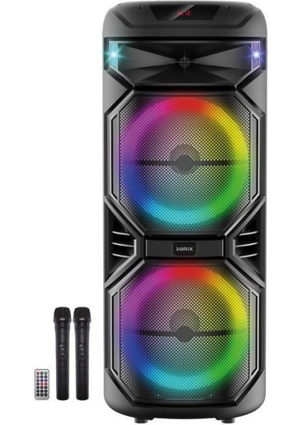 60W 12V/4500 Mah Çift Mikrofonlu 30X2 Woofer 110 cm Bluetooth Hoparlör BTS-80S modelleri