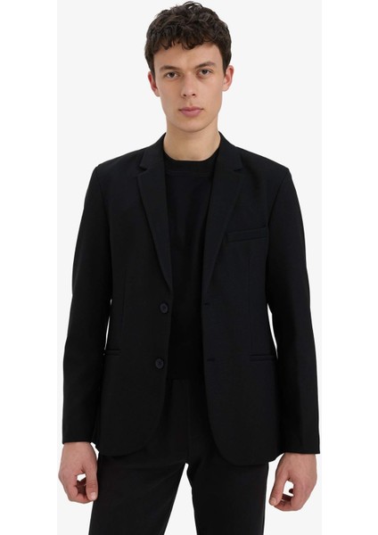 Slim Fit Dar Kesim Yarım Astar Blazer Ceket E3447AX25SM