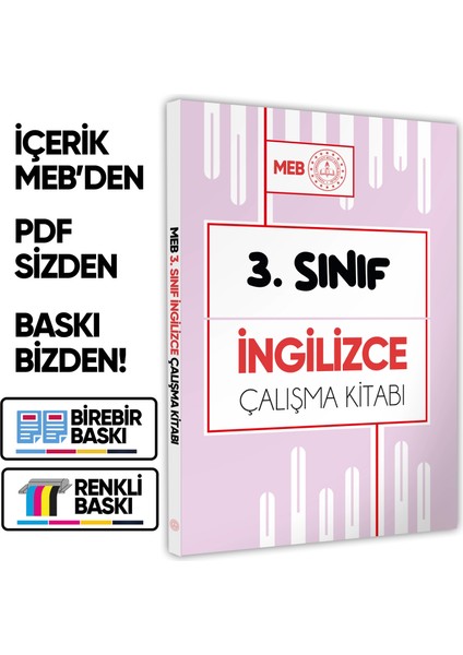 2026 MEB ÖDM İlkokul 3.Sınıf İNGİLİZCE Çalışma Kitabı Alıştırmalı Soru Bankası BASKI ÜCRETİ