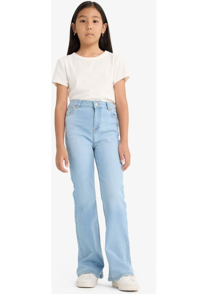 Kız Çocuk Flare Fit İspanyol Paça Jean Pantolon