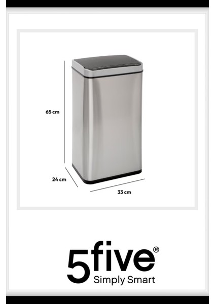 Çöp Kovaları Simply Smart Sensörlü 40 Lt Inox fiyatları