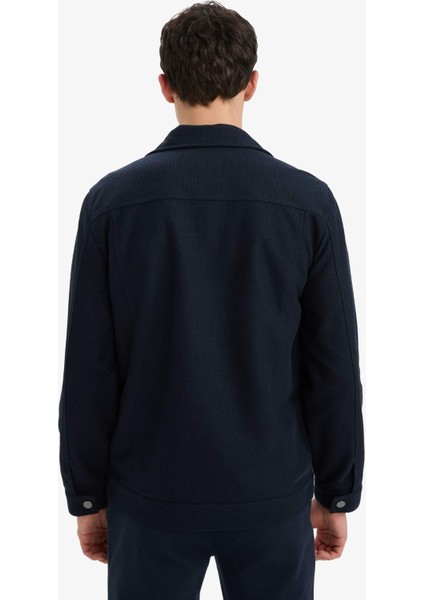 Slim Fit Dar Kesim Astarlı Fermuarlı Cepli Mevsimlik Baharlık Mont D7533AX25AU