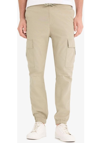 %100 Pamuk Regular Kargo Cepli Yazlık Jogger Paraşüt Pantolon