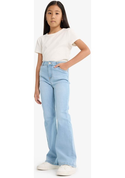 Kız Çocuk Flare Fit İspanyol Paça Jean Pantolon