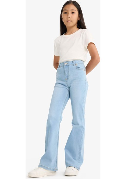 Kız Çocuk Flare Fit İspanyol Paça Jean Pantolon