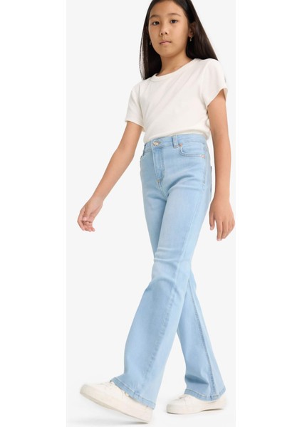 Kız Çocuk Flare Fit İspanyol Paça Jean Pantolon