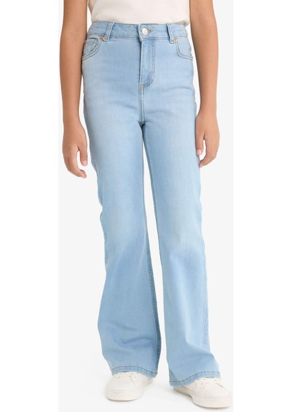 Kız Çocuk Flare Fit İspanyol Paça Jean Pantolon