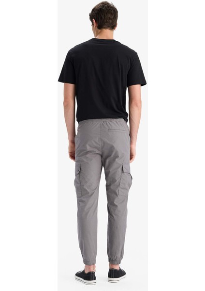 %100 Pamuk Regular Kargo Cepli Yazlık Jogger Paraşüt Pantolon