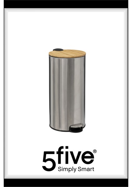 Çöp Kovaları Simply Smart Bambou 30 Lt Metal Inox