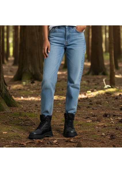 Hakiki Deri Paraşüt Detaylı Bağcıklı Kadın Içten Fermuarlı Bot fiyatları