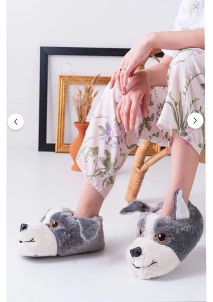 Çiçek 160-26 Termal Köpek Figürlü Panduf 36-40